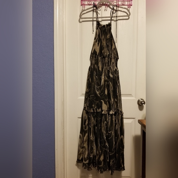 NWT Banana Republic Georgette Halter Mini Dress Marble Smoke Size Small - Picture 6 of 15